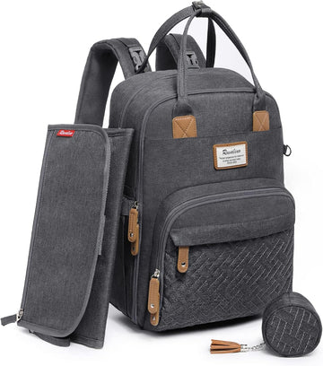 Ruvalino Baby Changing Backpack - Dark Grey