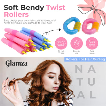 12-Pack Hair Curlers & Rollers – Heatless, Soft & Easy to Use
