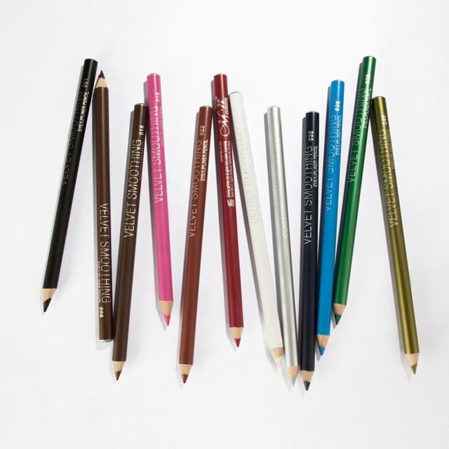 Glamza 12-Piece 2-in-1 Velvet Smoothing Lip Liner and Eyeliner Pencils - Delivery Available