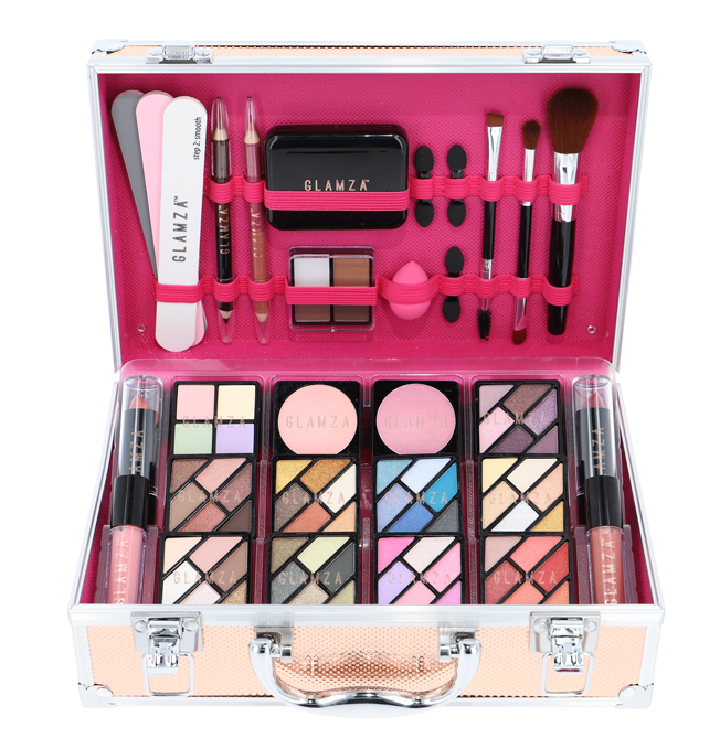 Glamza 84 Piece 'Hot to Handle' Vegan Vanity Case