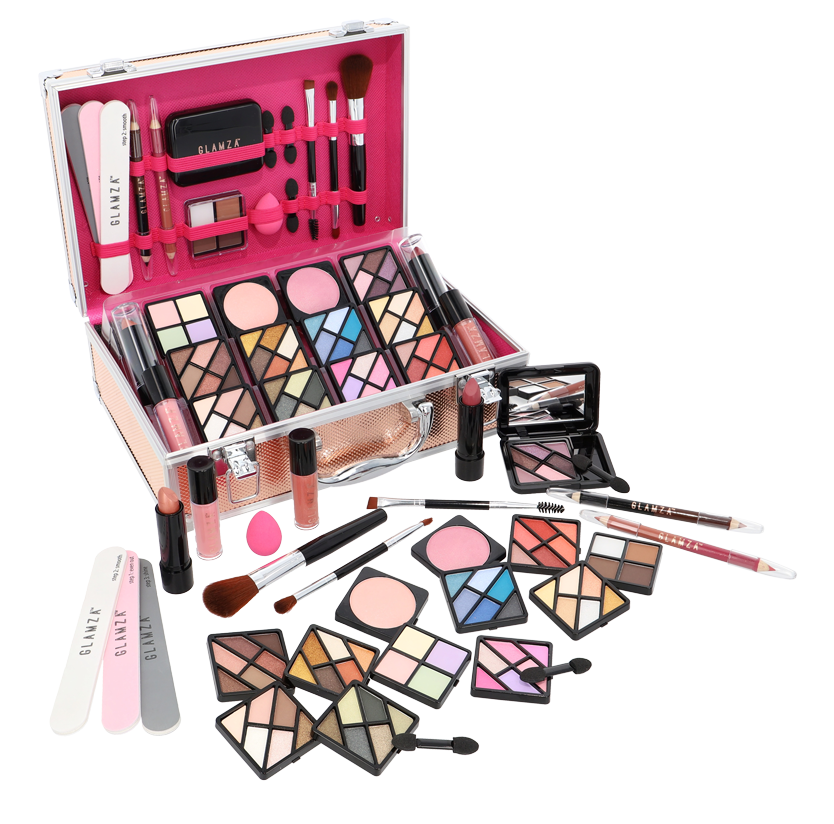 Glamza 84 Piece 'Hot to Handle' Vegan Vanity Case