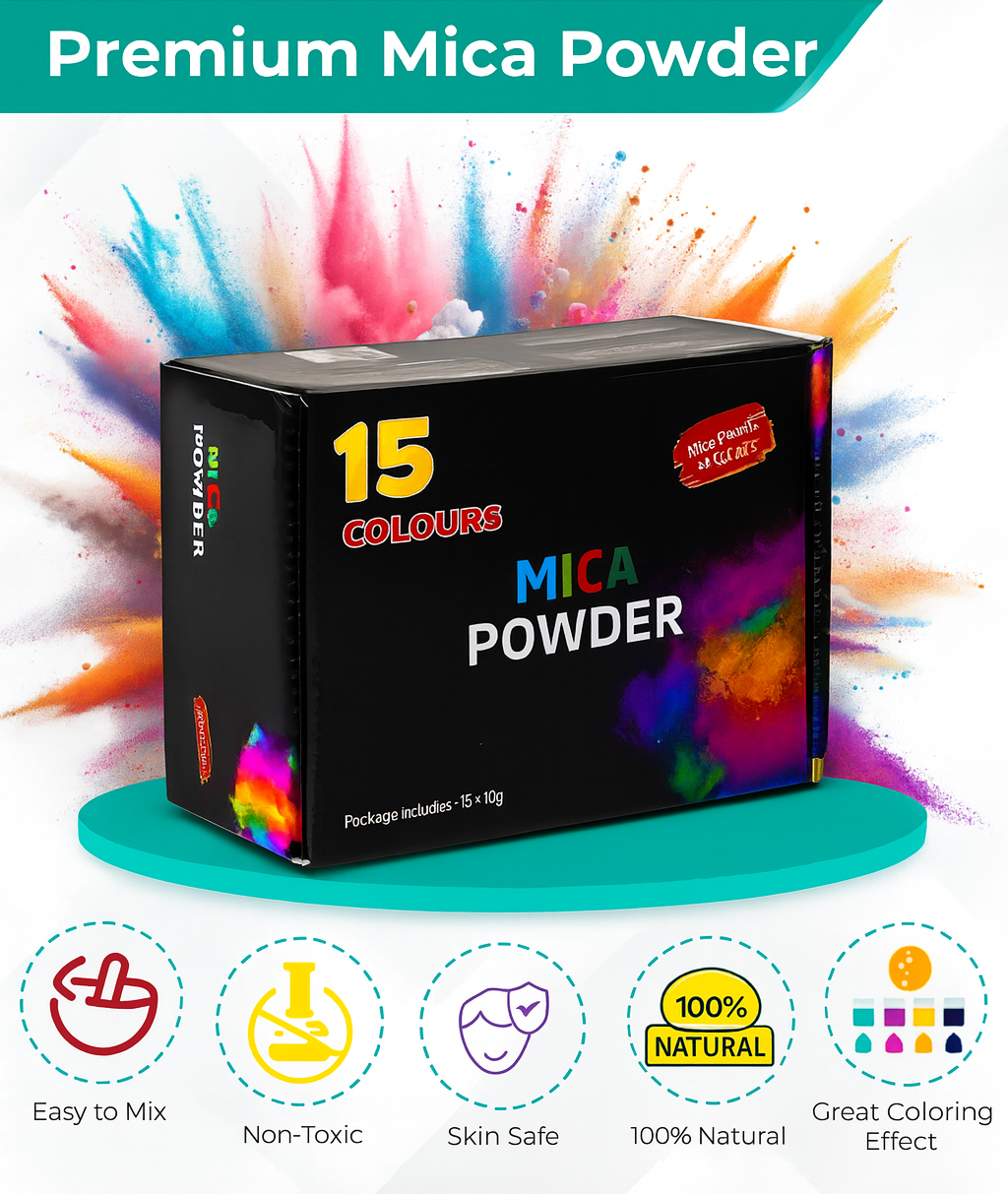 Generise Mica Powder Set – 15 Colours – 10g Sachets