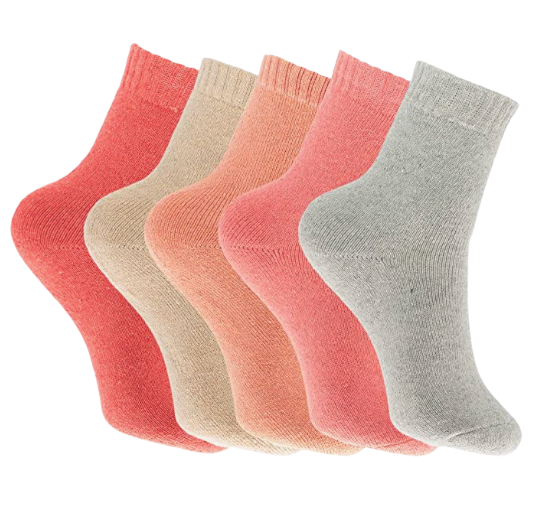 Generise Pack of 5 Pairs Ladies Thick Wooly Socks