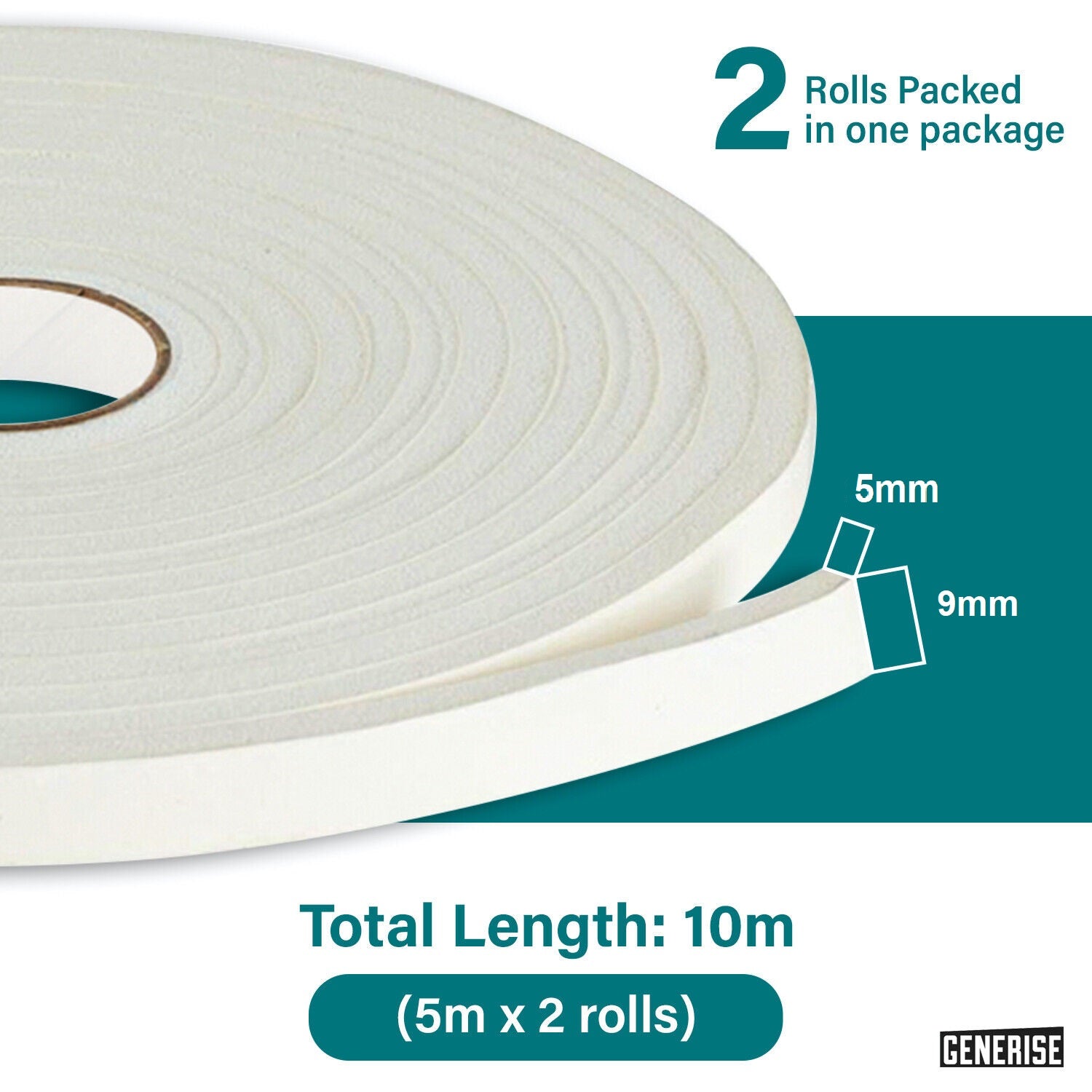 Generise Foam Draught Strip 10 Metres