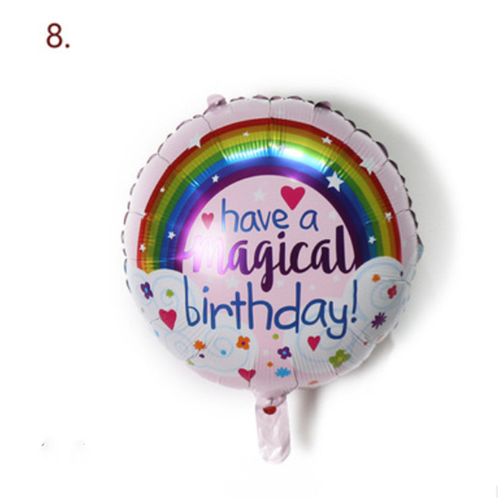 Generise Large 18" Inch Helium & Self Inflating Happy Birthday Foil Party Balloons with String and Straw