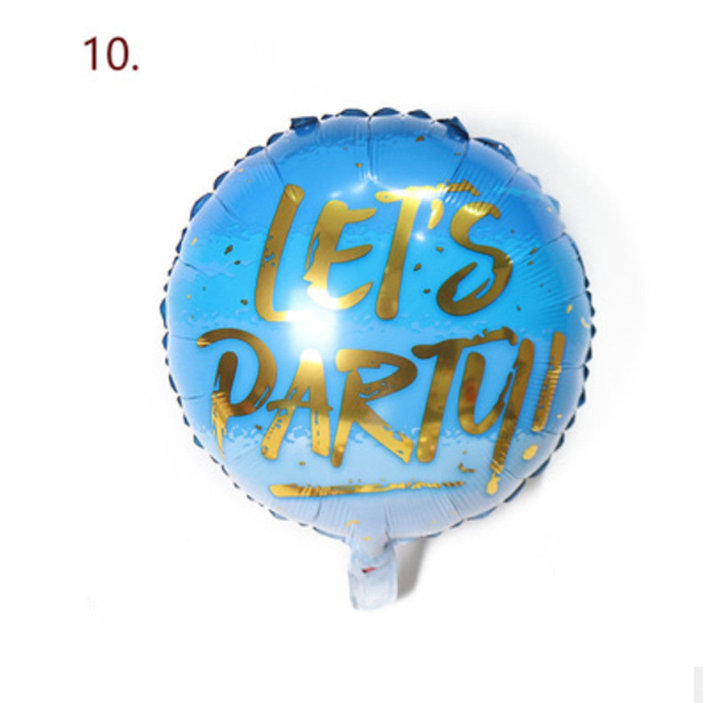 Generise Large 18" Inch Helium & Self Inflating Happy Birthday Foil Party Balloons with String and Straw