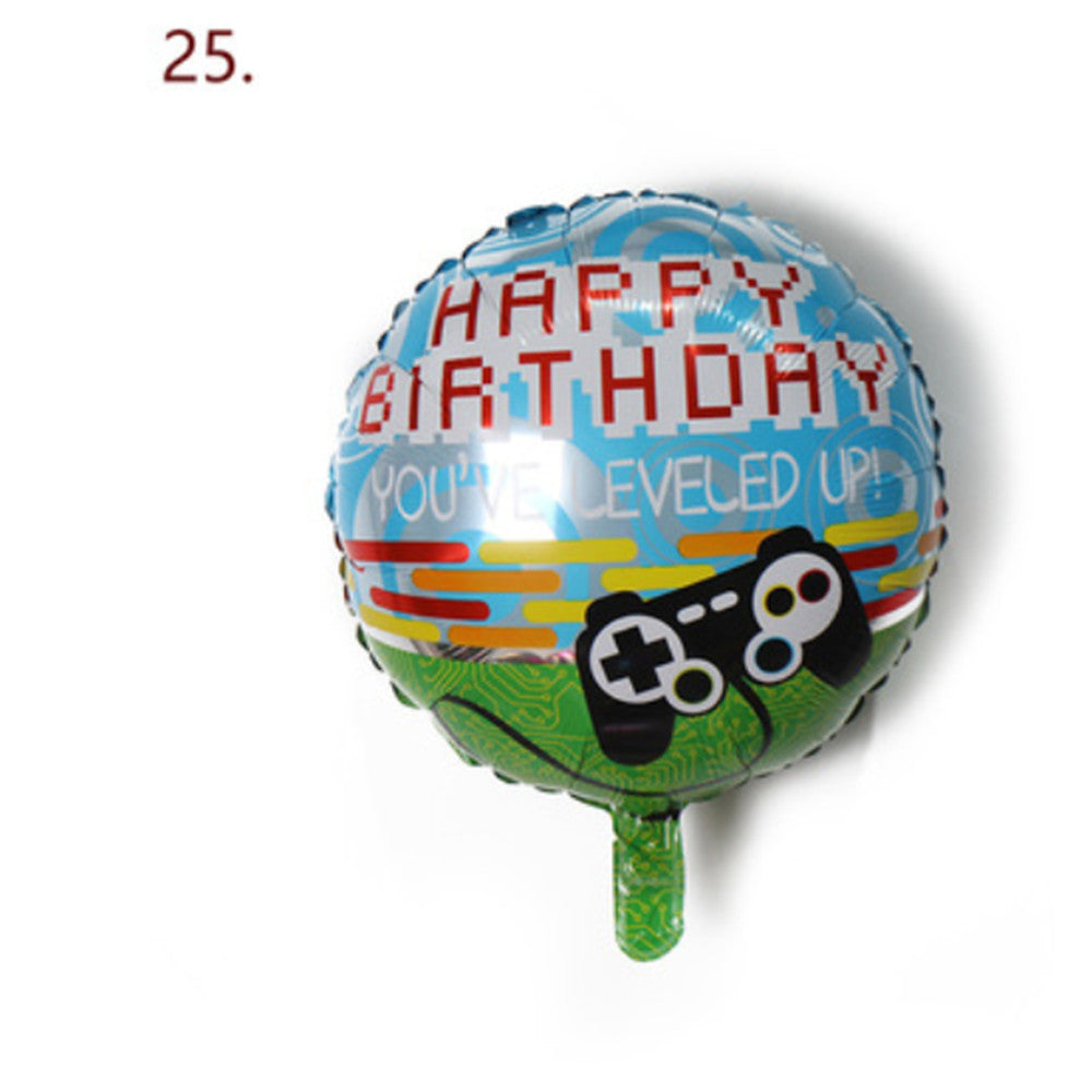 Generise Large 18" Inch Helium & Self Inflating Happy Birthday Foil Party Balloons with String and Straw
