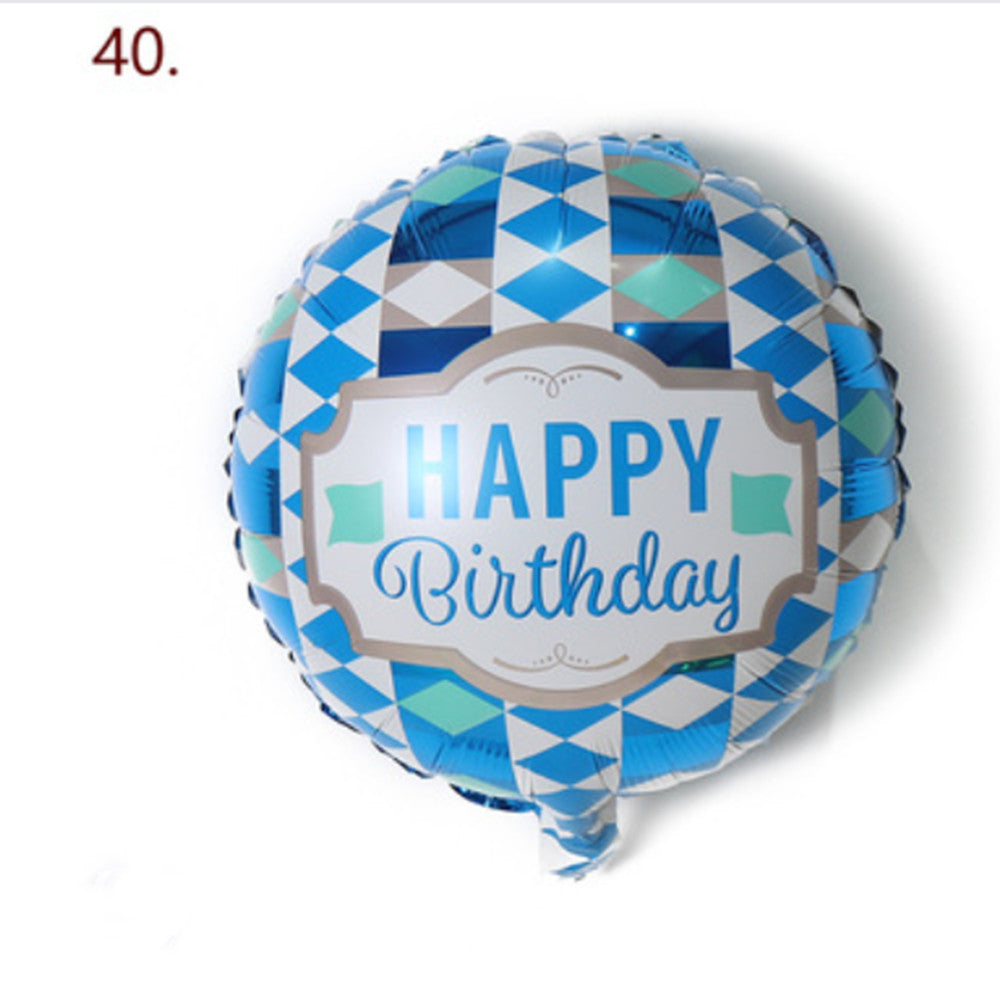 Generise Large 18" Inch Helium & Self Inflating Happy Birthday Foil Party Balloons with String and Straw