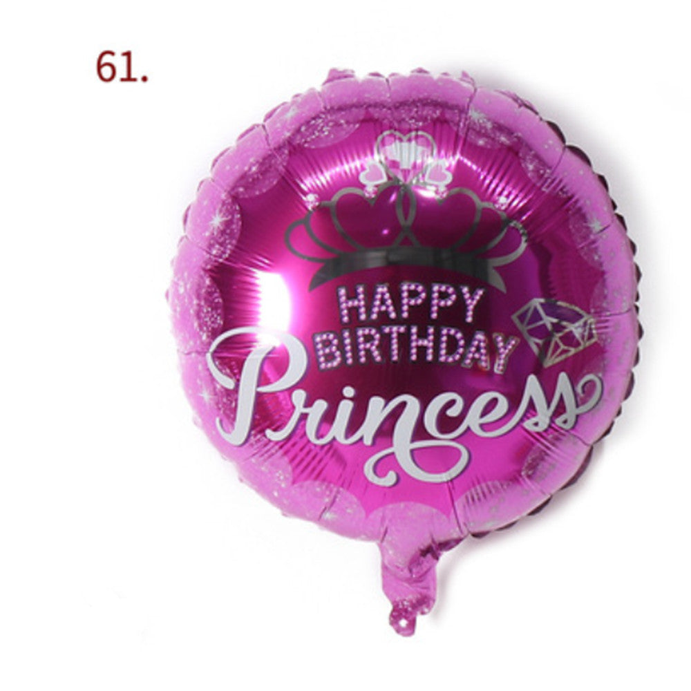 Generise Large 18" Inch Helium & Self Inflating Happy Birthday Foil Party Balloons with String and Straw