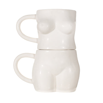 Sass Belle Body Stacking Mugs White Set Of 2