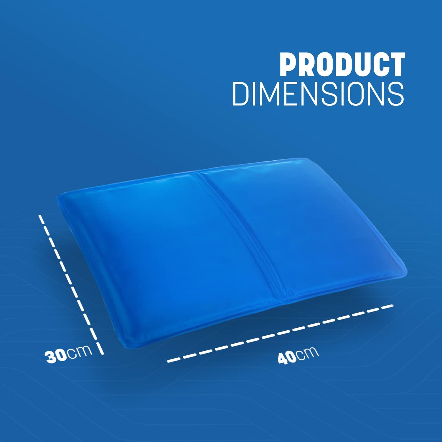 Generise Cooling Gel Pillow - 40cm x 30cm- Blue