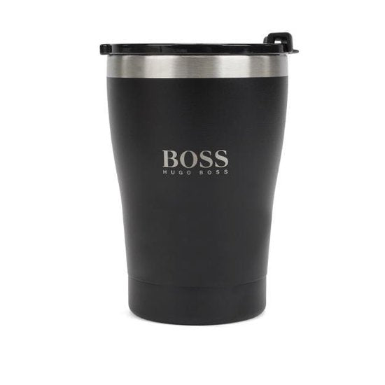 Hugo Boss Gift Set - 2 Pairs Mens Socks with Thermal Mug (UK Size 6-11)