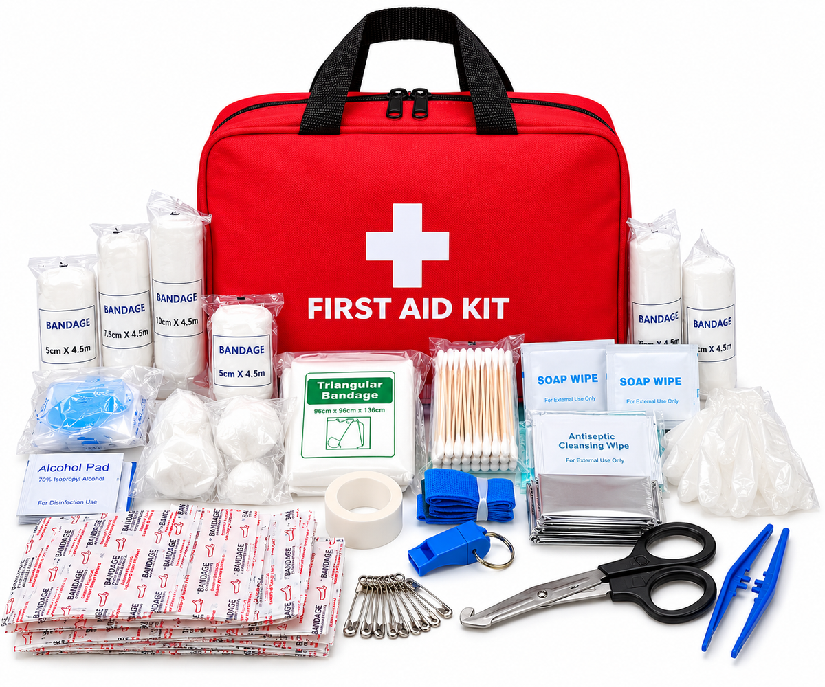 Generise 208pc First Aid Kit - Red