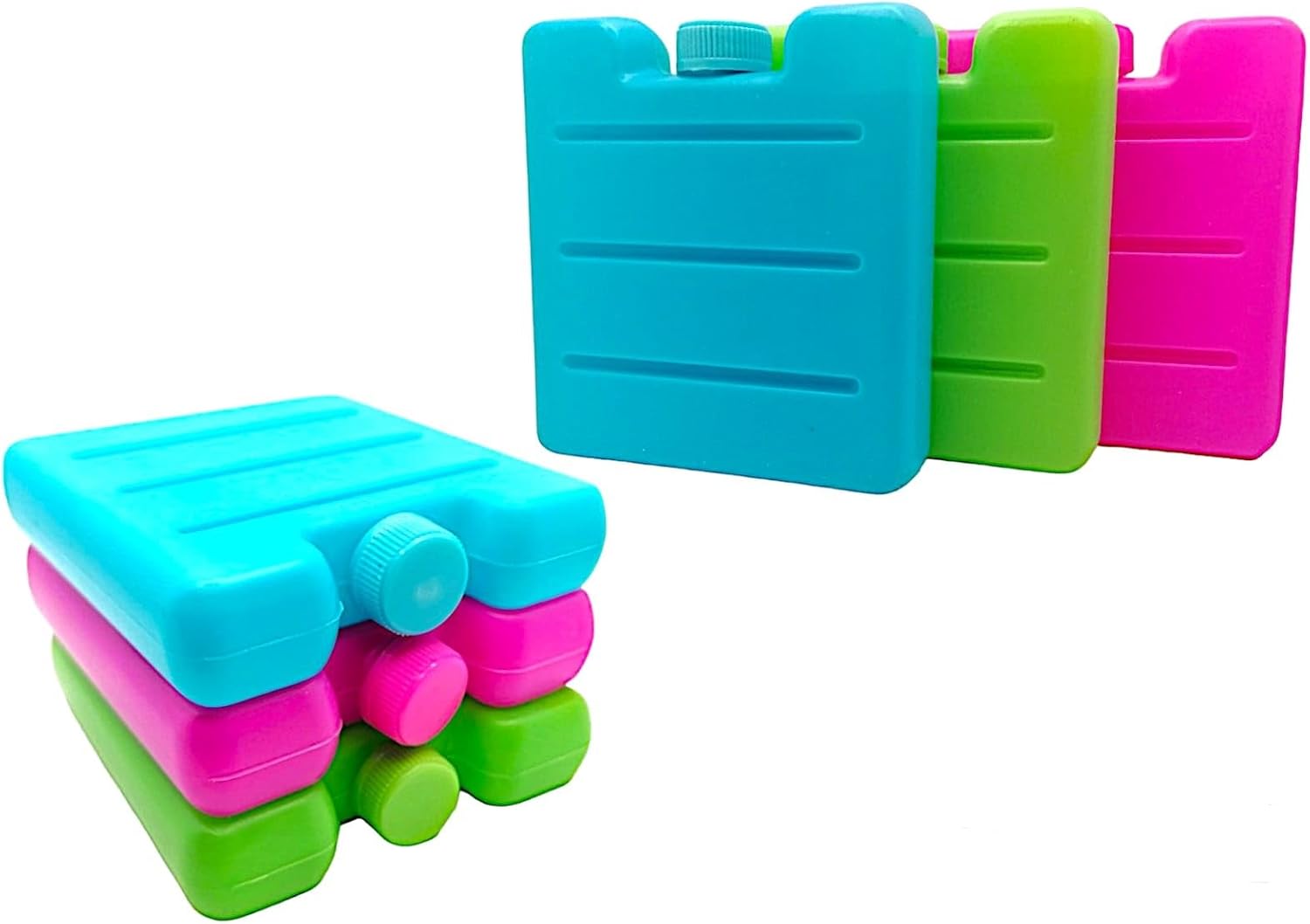 Generise Mini Freezer Blocks - 2 Blue, 2 Green, 2 Pink- 6 Pack