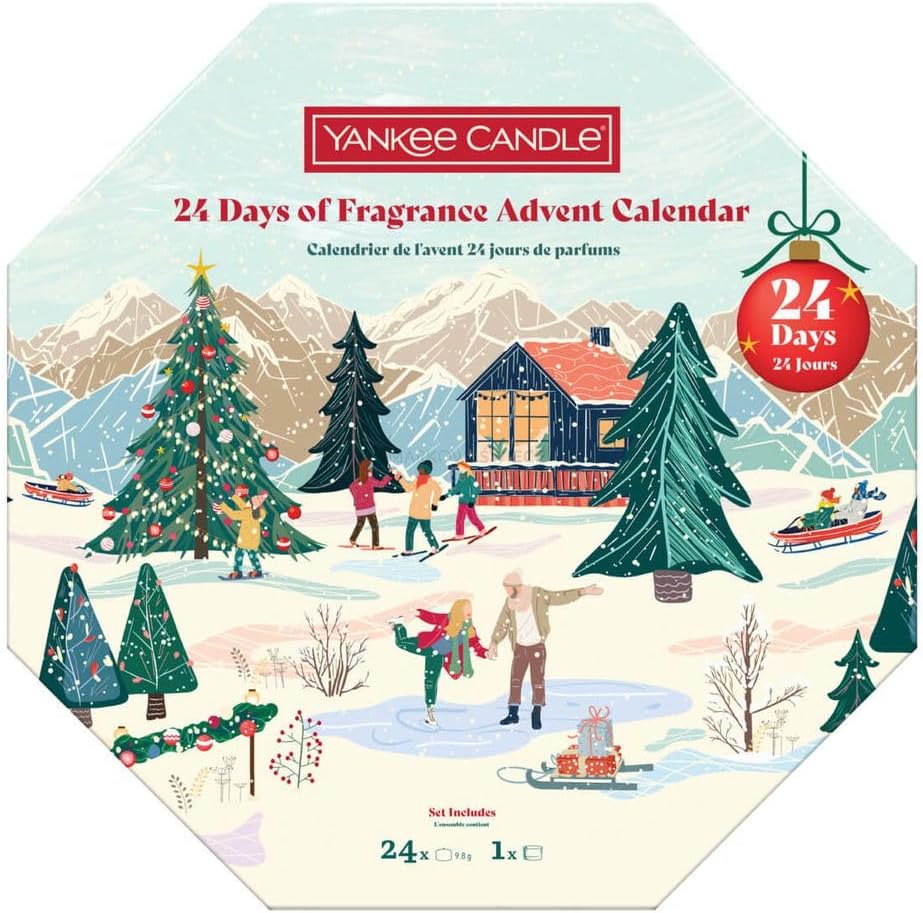 Yankee Candle Apres Ski 24 T-Light Advent Calendar Wreath