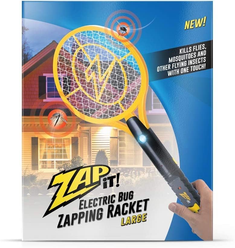 Zap It! Electric Bug Zapping Racket - Large (8.3 INCH DIAMETER: 19 INCH LENGTH)