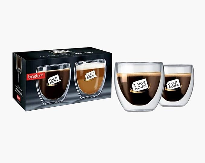 Bodum Carte Noire 2 Pcs 80ml Glass Cup Set