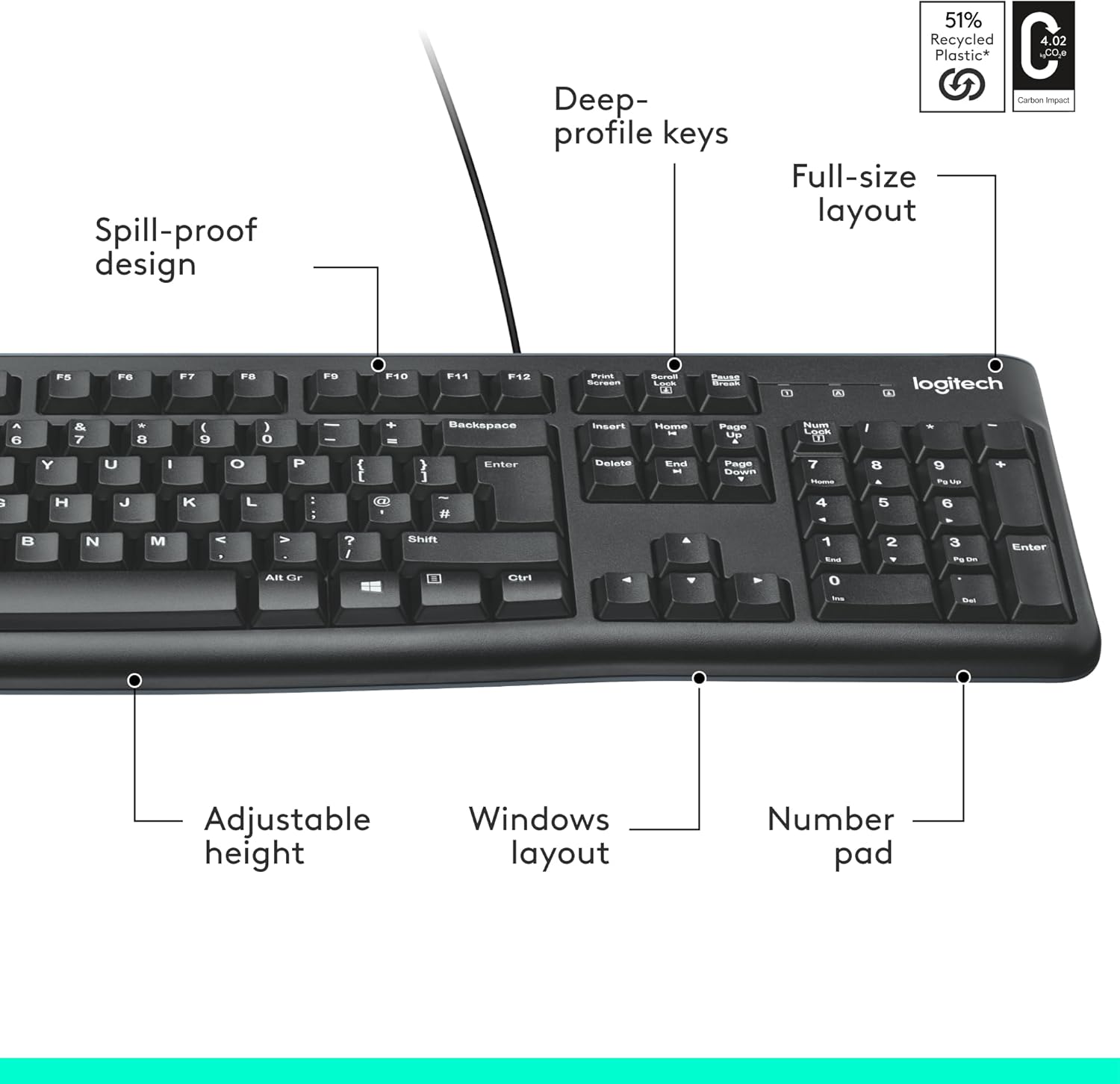 Logitech K120 Wired Keyboard