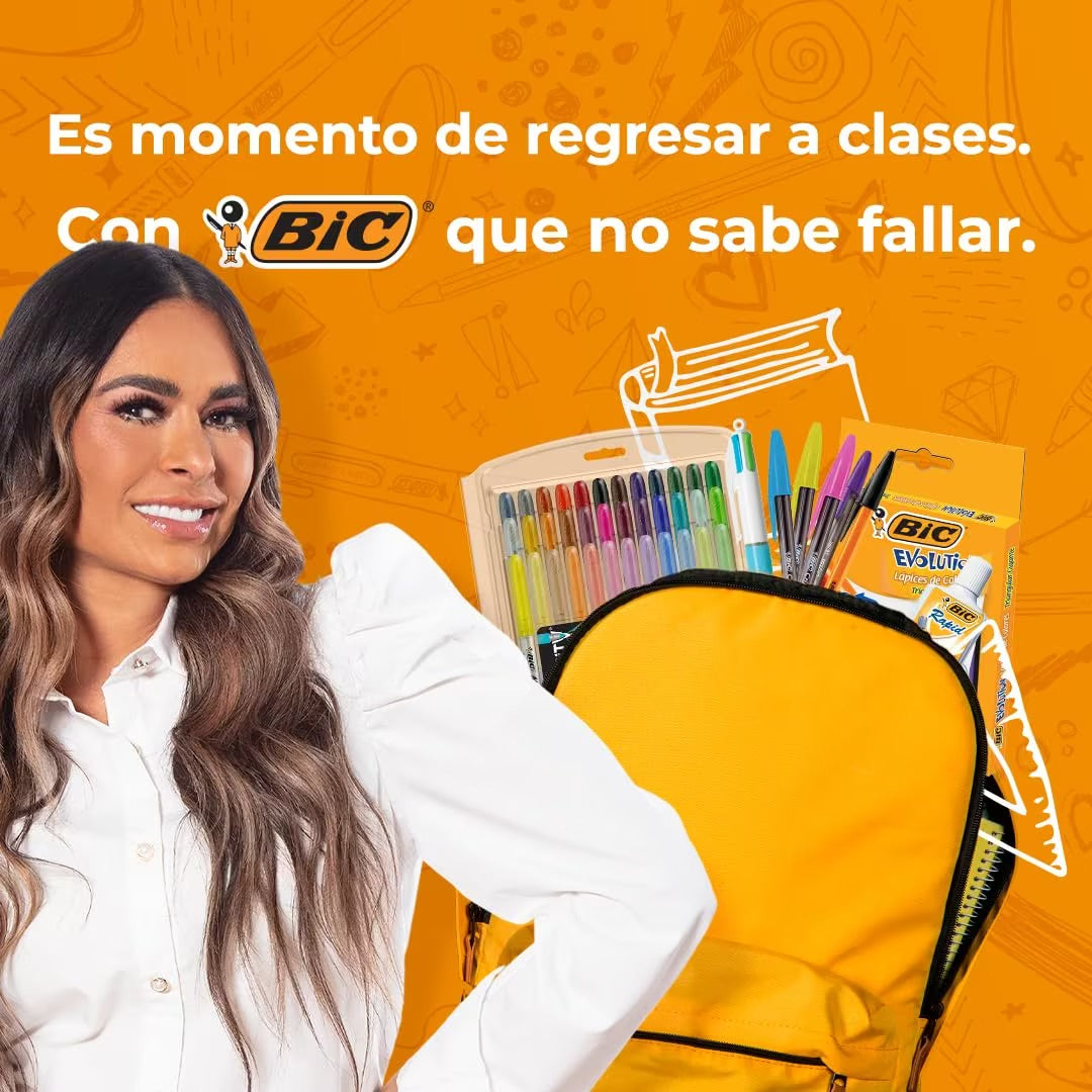 BIC Evolution Original, Erasable HB Graphite Pencils with Eraser - Pack of 8
