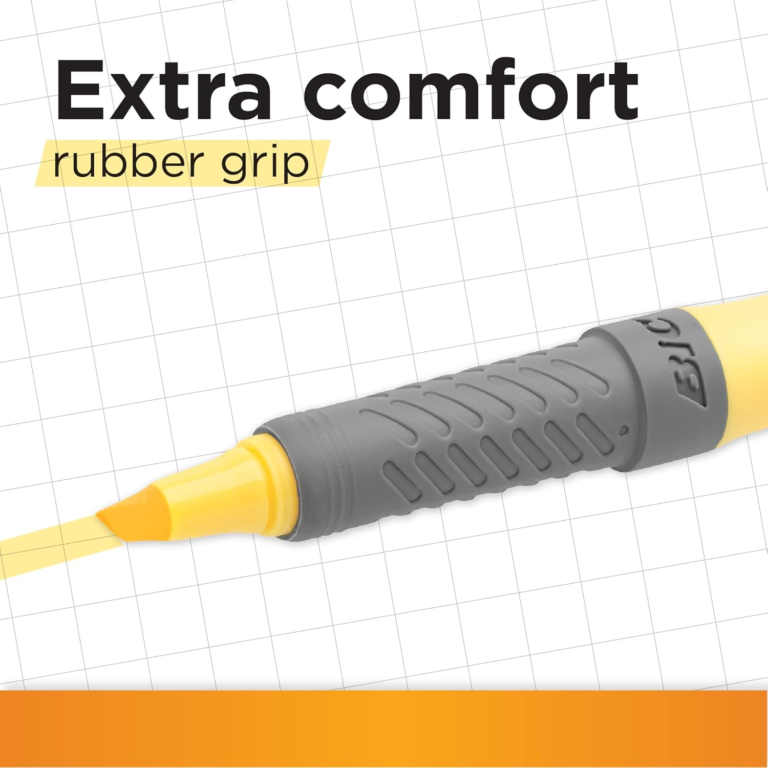 Bic brite liner Grip (1.6 to 3.3 mm) Chisel Tip Highlighter Pen (302551)