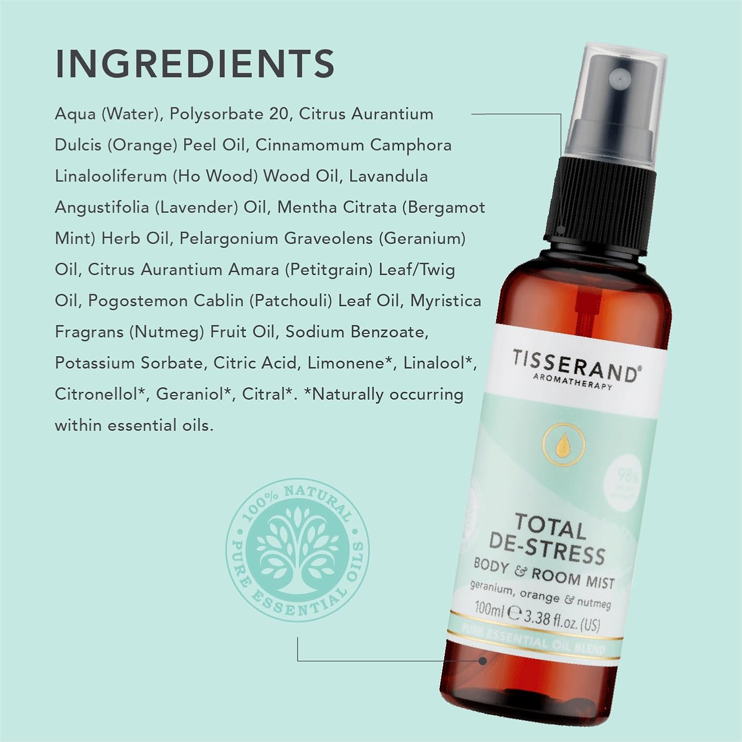 Tisserand Total De- Stress Body and Room Mist 100ml