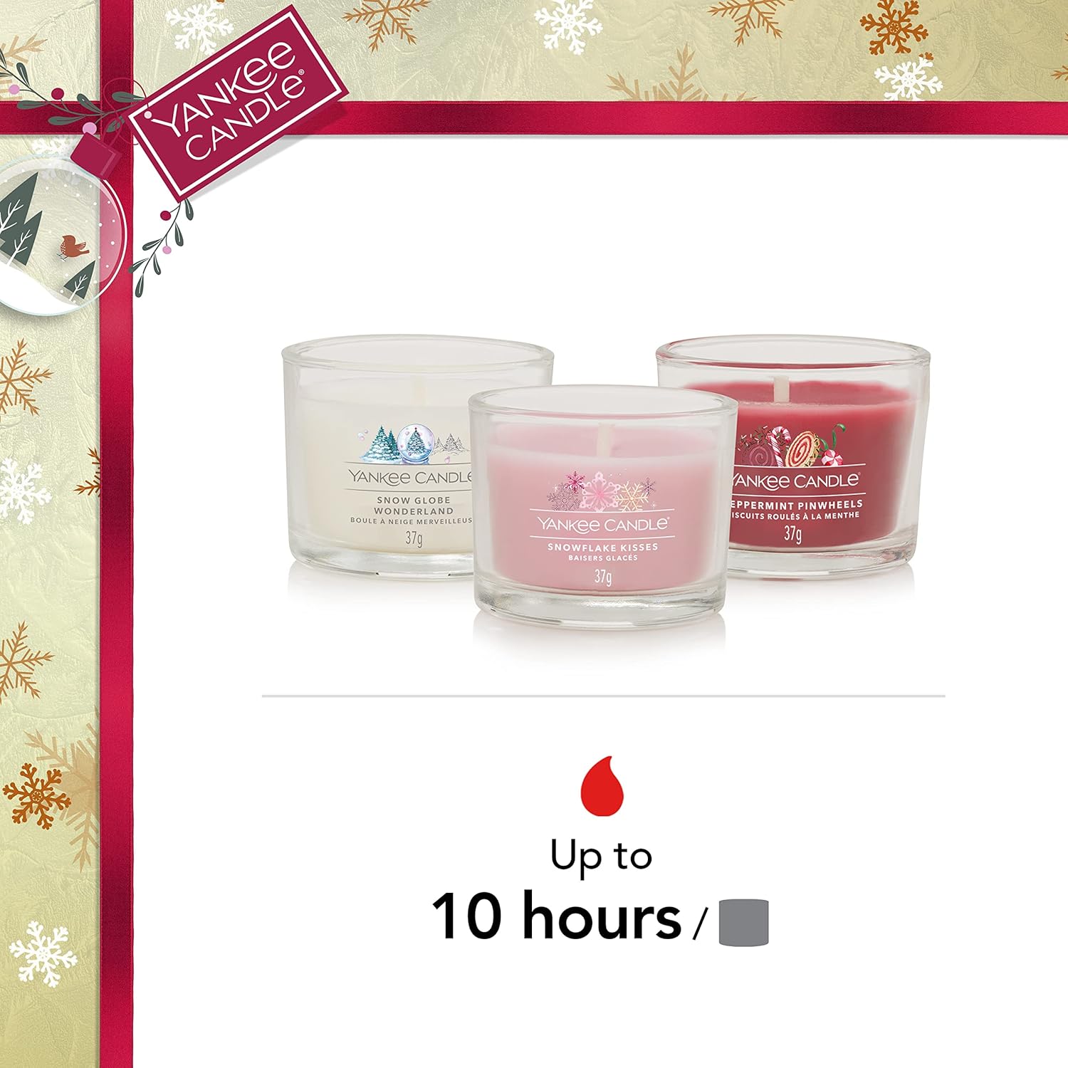 Yankee Candle Gift Set | 6 Scented Filled Votive Candles | Snow Globe Wonderland Collection