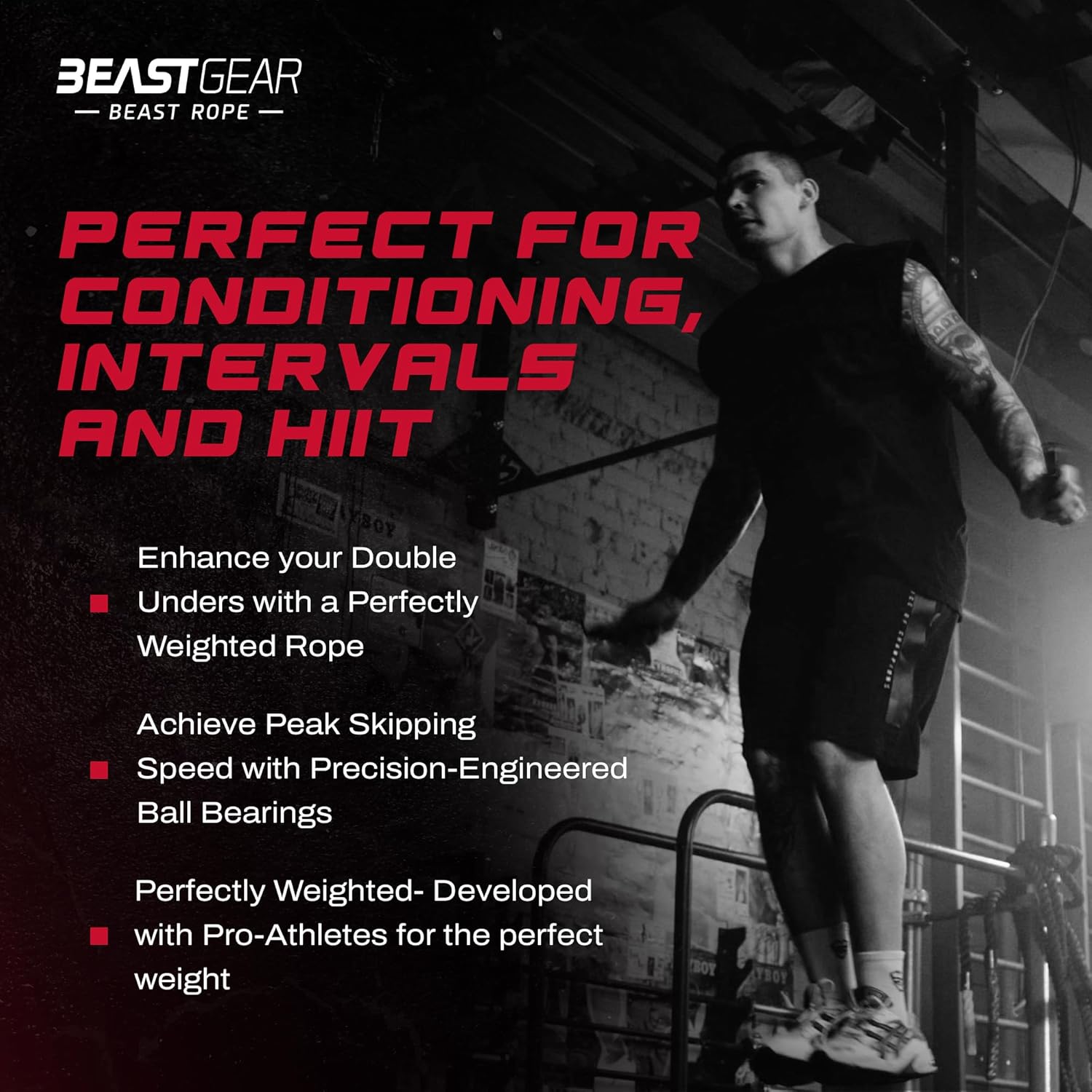 Beast Gear Adult Adjustable Steel Speed Jump Skipping Rope