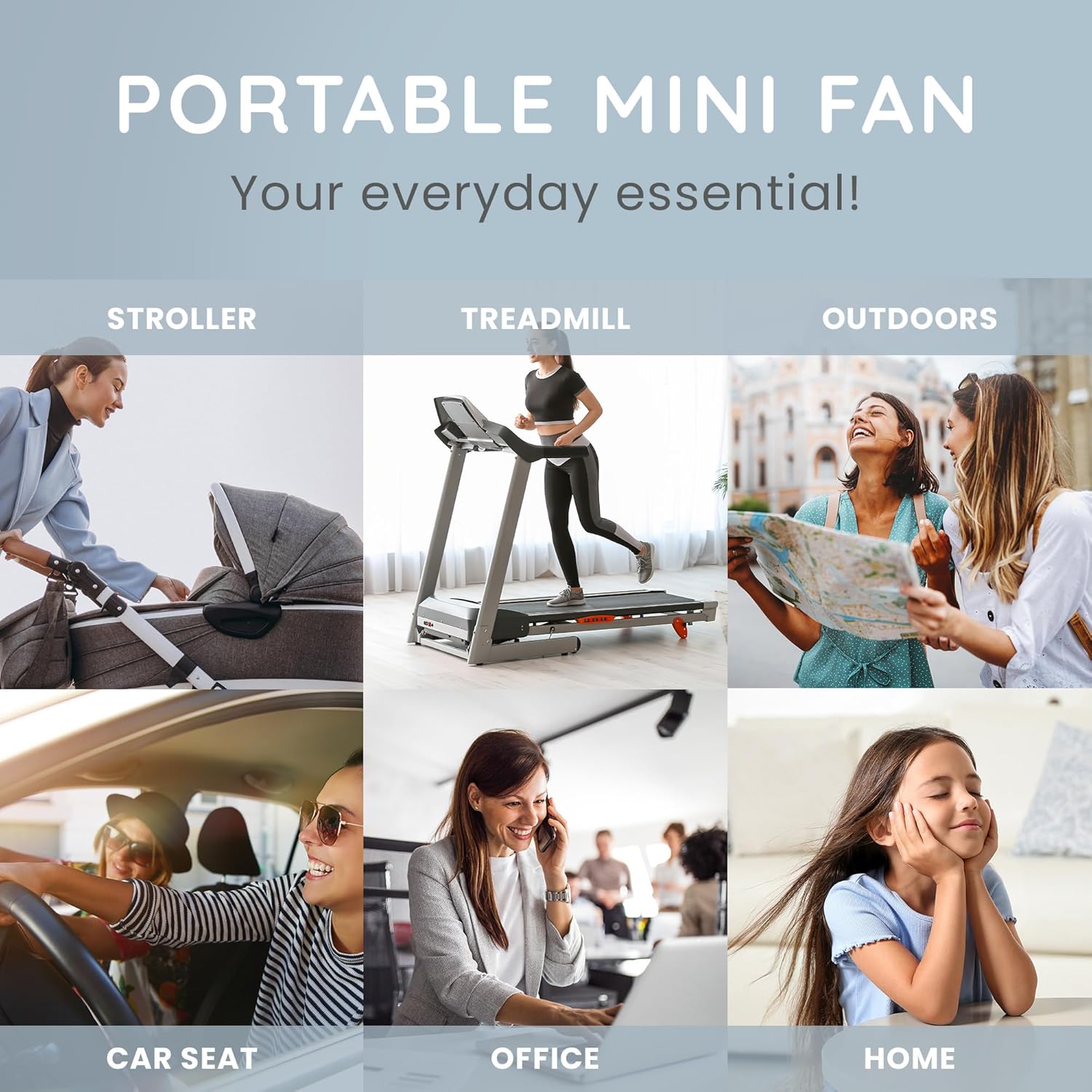 CUQOO Mini Portable Octopus Desk Fan – 4000mAh, White, 3 Speeds