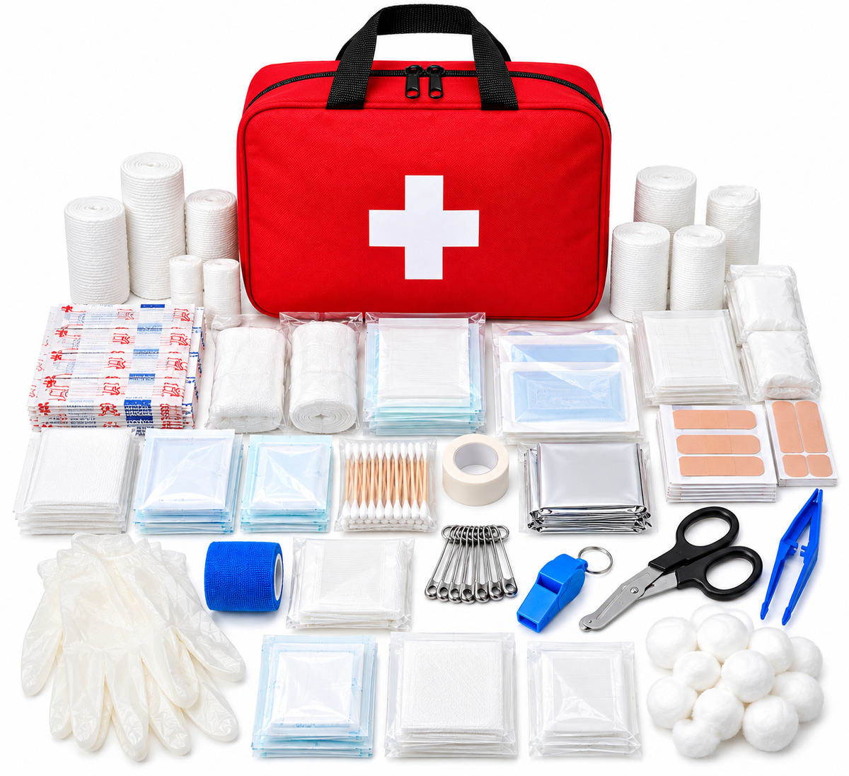 Generise 208pc First Aid Kit - Red