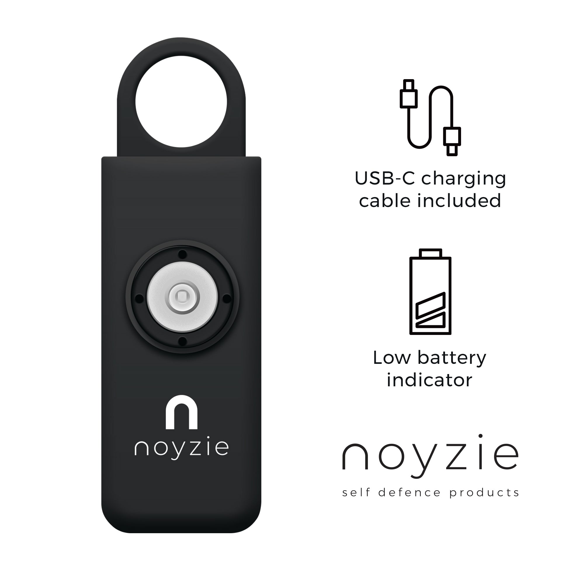 Noyzie LOCATE Rechargeable 130db GPS Personal Safety Alarm