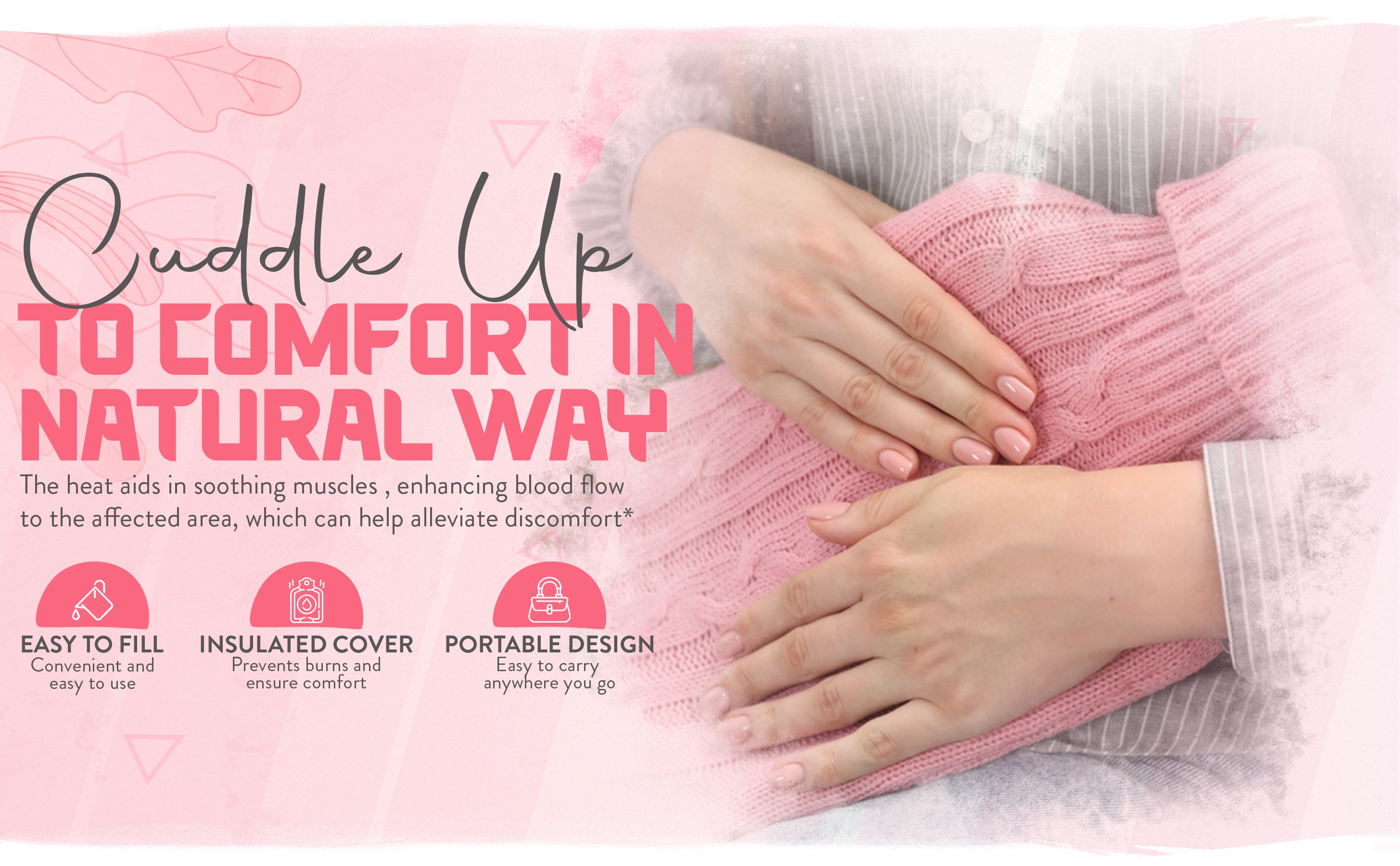 Generise 2-Litre Knitted Hot Water Bottle – Cosy, Stylish & Energy Saving