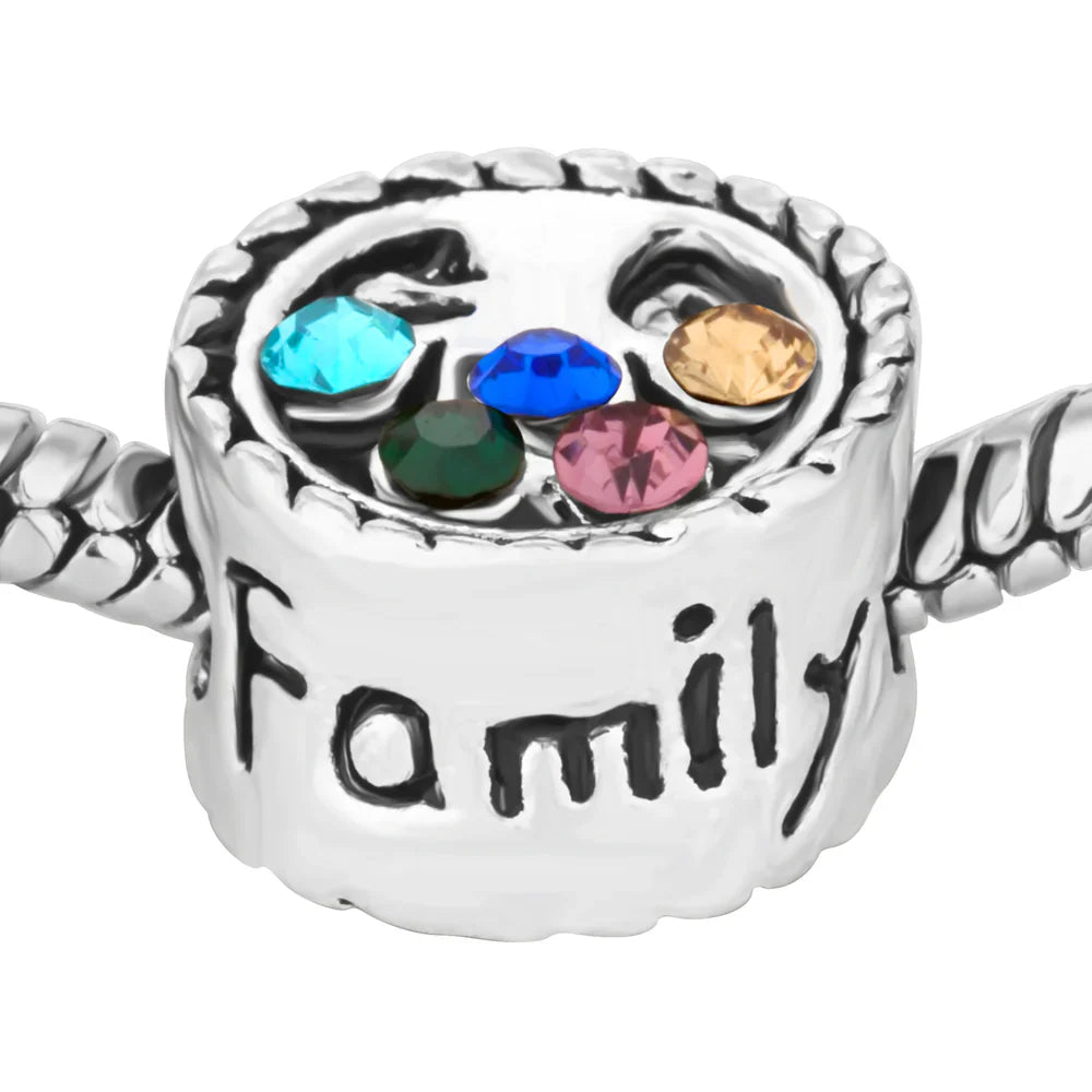 Diamond Style London - Charm Bracelet with Multi Coloured Charms