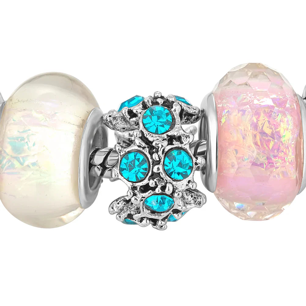 Diamond Style London - Charm Bracelet with Multi Coloured Charms