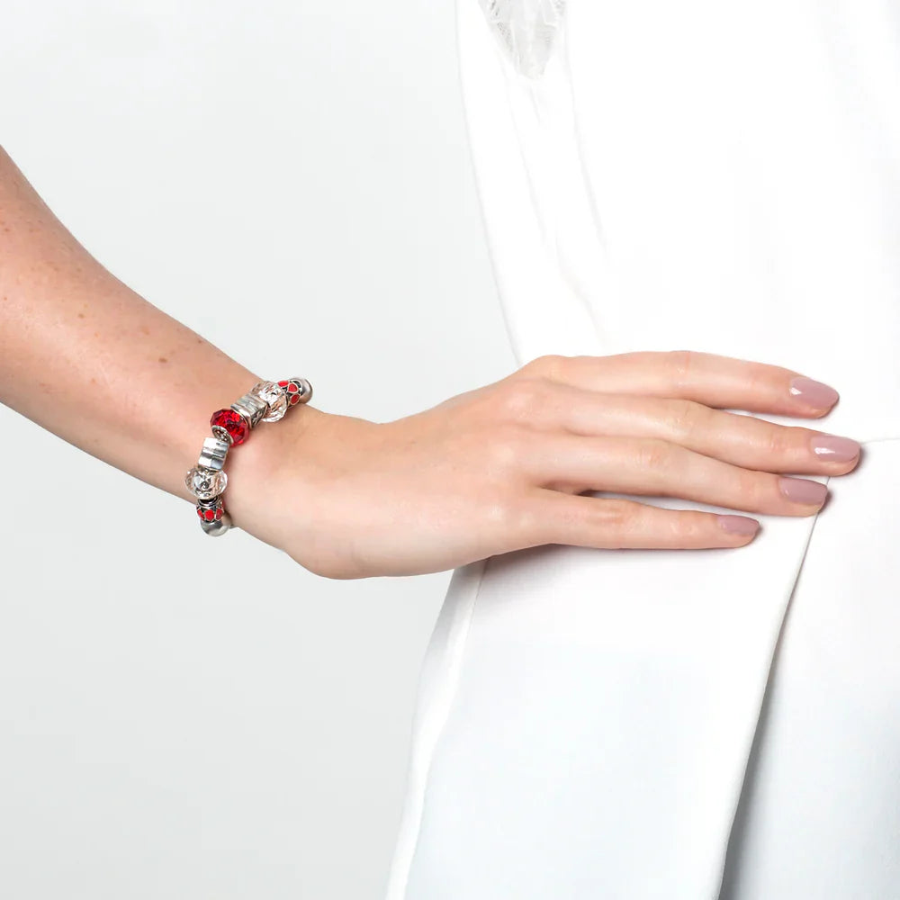 Diamond Style London - Charm Bracelet with Red Charms