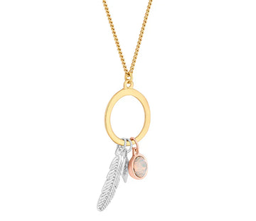 Diamond Style London - Charm Necklace in Mixed Metal (Item code: Charmneckmxdmtl)