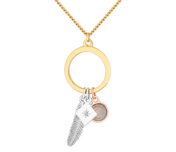 Diamond Style London - Charm Necklace in Mixed Metal (Item code: Charmneckmxdmtl)