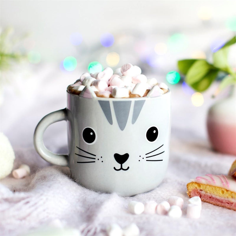 Sass & Belle Nori Cat Kawaii Friends Grey Mug