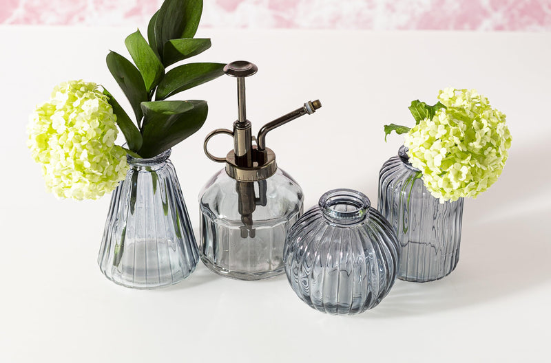 Sass & Belle Grey Glass Bud Vases - Set of 3