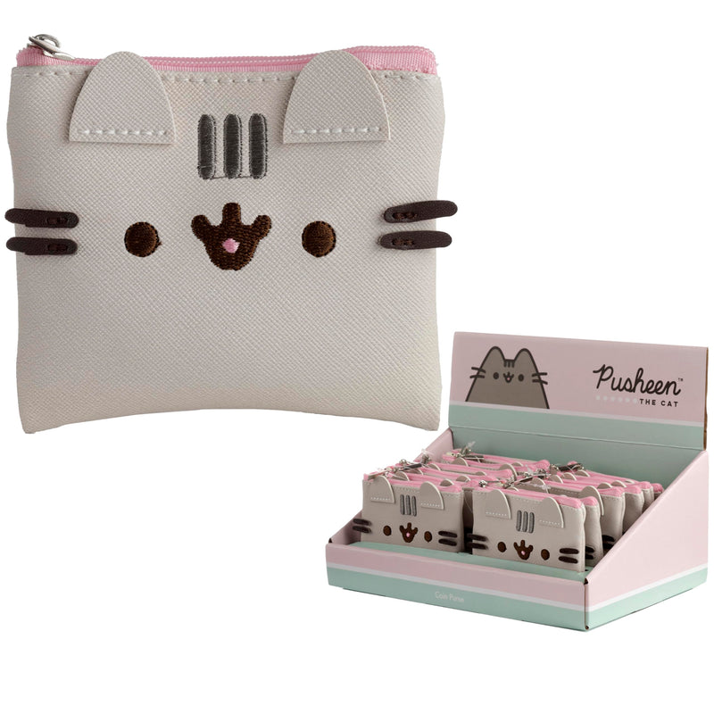Puckator Pusheen The Cat Shaped Purse - Ladies Women's Womens Slim Purses Wallets Wallet for Women - Coin Pouch Purse Men - Card Holder with Zip - Small Cash Wallet Bag Bags UK