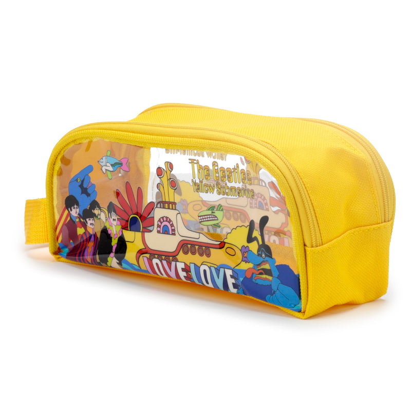 Puckator The Beatles Yellow Submarine Clear Window Pencil Case - School Equipment Stuff - Pencil Cases - Large Capacity Preppy Pencil Case - Zipper Pouch - Office Essentials - Pencils Case Cute