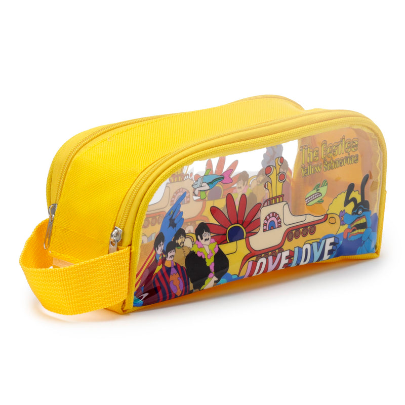 Puckator The Beatles Yellow Submarine Clear Window Pencil Case - School Equipment Stuff - Pencil Cases - Large Capacity Preppy Pencil Case - Zipper Pouch - Office Essentials - Pencils Case Cute