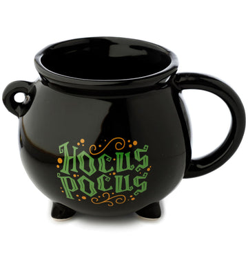 Puckator Hocus Pocus Black Cauldron Ceramic Shaped Tea Coffee Mug Funny Home Accessories Cute Gifts for Girlfriend Large Mugs for Men Women Hot Drinks Cupsresents Secret Santa Gift Cup Set