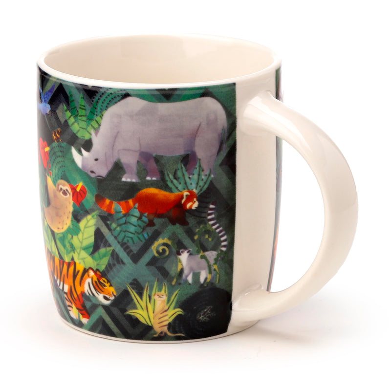 Puckator Animal Kingdom Porcelain Tea Coffee Mug - Funny Home Accessories - Cute Gifts for Girlfriend - Large Mugs for Men Women Hot Drinks - Cute Cups Presents - Secret Santa Gift - Cup Set
