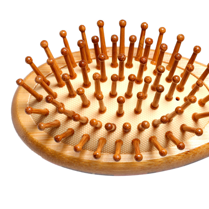 Puckator Skulls and Roses 100% Bamboo Hair Brush - Hair Care Beauty Hairbrush - Detangler Edge Brush For Kids Ladies Wavy Thick Hair Styling Products Haircare - Hedgehog Brush