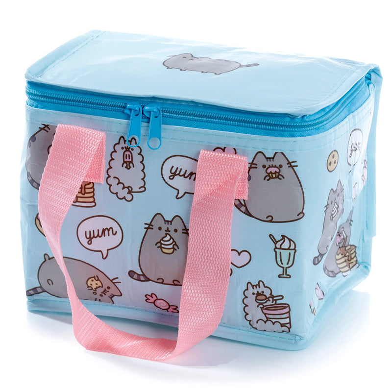 Puckator Woven Cool and Lunch Bag with Pusheen Design - Insulated Lunch Bag for Women Men Children - Lunch Box Bag for Work & School - Beach and Picnic Accessories - Childrens Lunch Box - Cool Bags