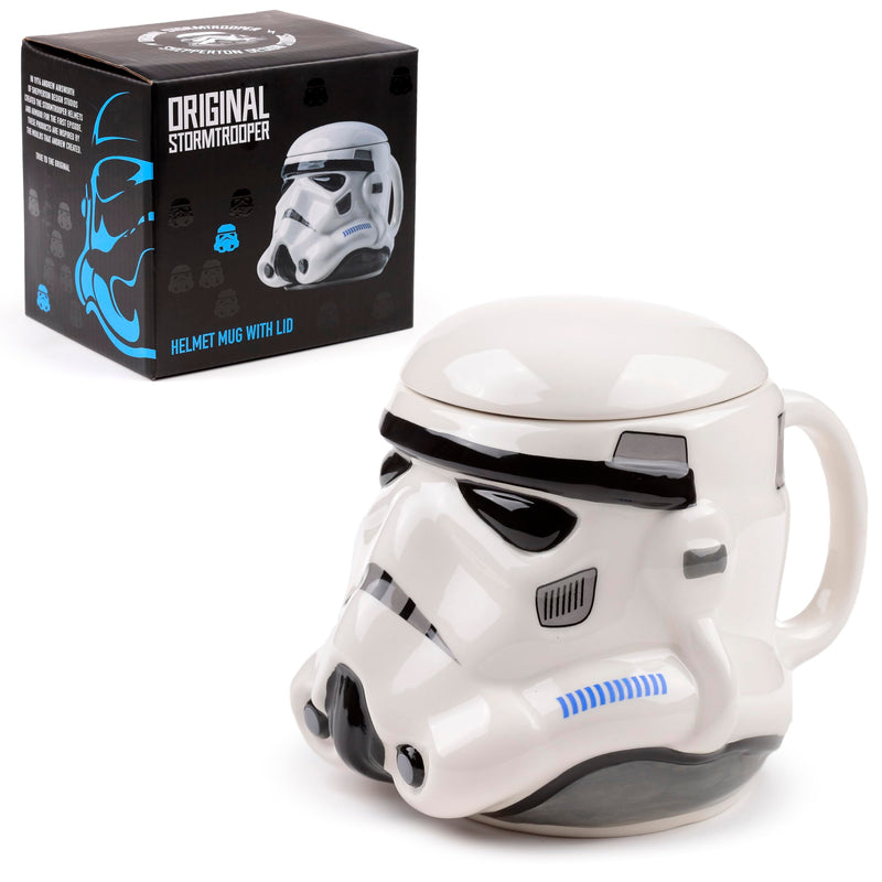 Puckator The Original Stormtrooper Helmet Ceramic Shaped Tea Coffee Mug Funny Home Accessories Cute Gifts for Girlfriend Large Mugs for Men Women Hot Drinks Cups Presents Secret Santa Gift Cup Set