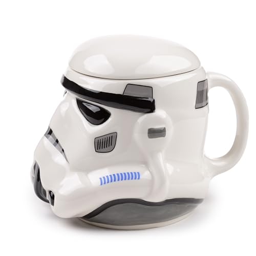 Puckator The Original Stormtrooper Helmet Ceramic Shaped Tea Coffee Mug Funny Home Accessories Cute Gifts for Girlfriend Large Mugs for Men Women Hot Drinks Cups Presents Secret Santa Gift Cup Set