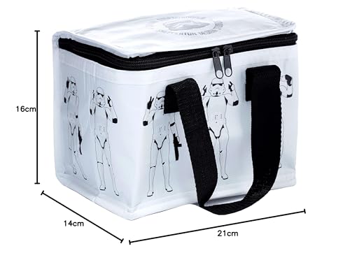 Puckator Cool Lunch Bag White The Original Stormtrooper Design Made Out of Rec' Plastic Bottles - Insulated Lunch Bag for Women Men Children Lunch Box Bag for Work & School Beach Picnic Accessories