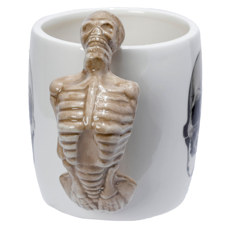 Puckator Skeleton Ceramic Shaped Handle Tea Coffee Mug - Funny Home Accessories - Cute Gifts for Girlfriend - Large Mugs for Men Women Hot Drinks - Cute Cups Presents - Secret Santa Gift - Cup Set