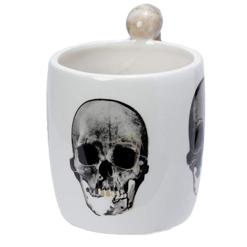 Puckator Skeleton Ceramic Shaped Handle Tea Coffee Mug - Funny Home Accessories - Cute Gifts for Girlfriend - Large Mugs for Men Women Hot Drinks - Cute Cups Presents - Secret Santa Gift - Cup Set